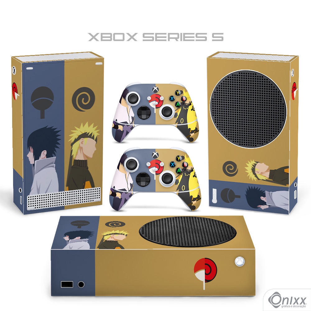 Skin XBOX Series S Adesiva Naruto e Sasuke Minimalist