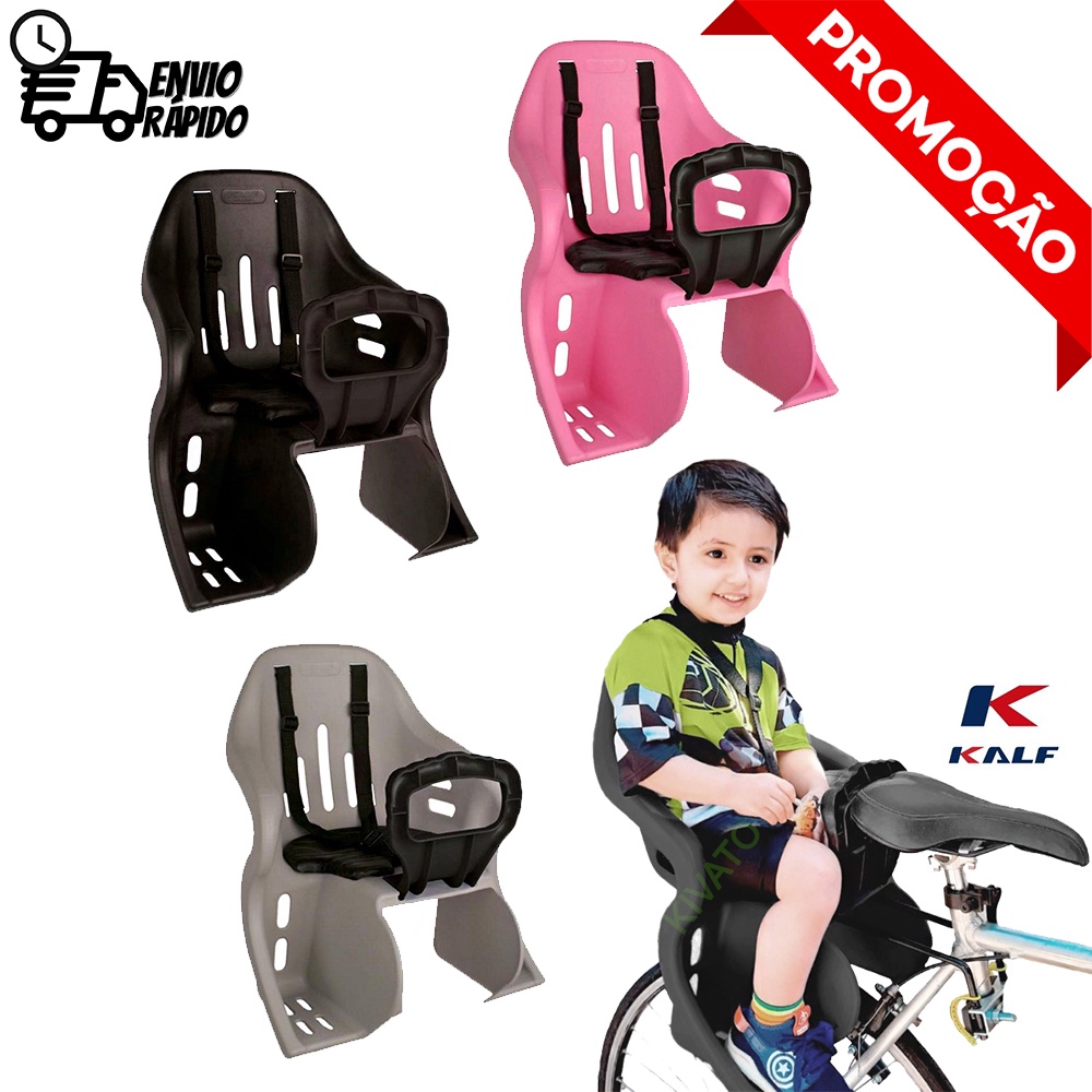 Cadeira Cadeirinha Traseira Bicicleta Kid Bike Kalf Preta Rosa Cinza ...