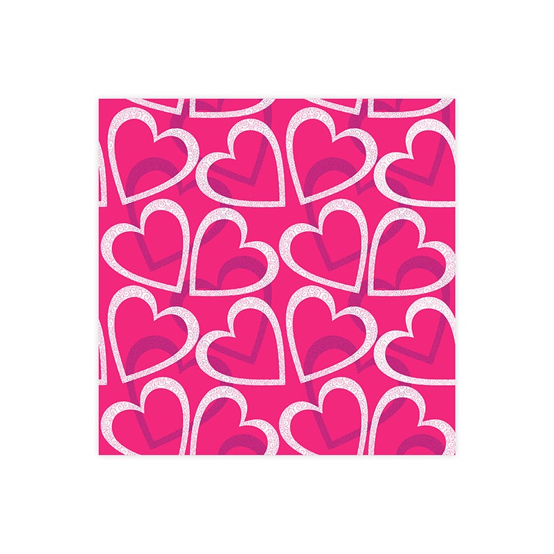Saco Presente Metalizado 10x14 cm cm Corações Pink 50 un - Regina Festas - Inspire sua Festa Loja