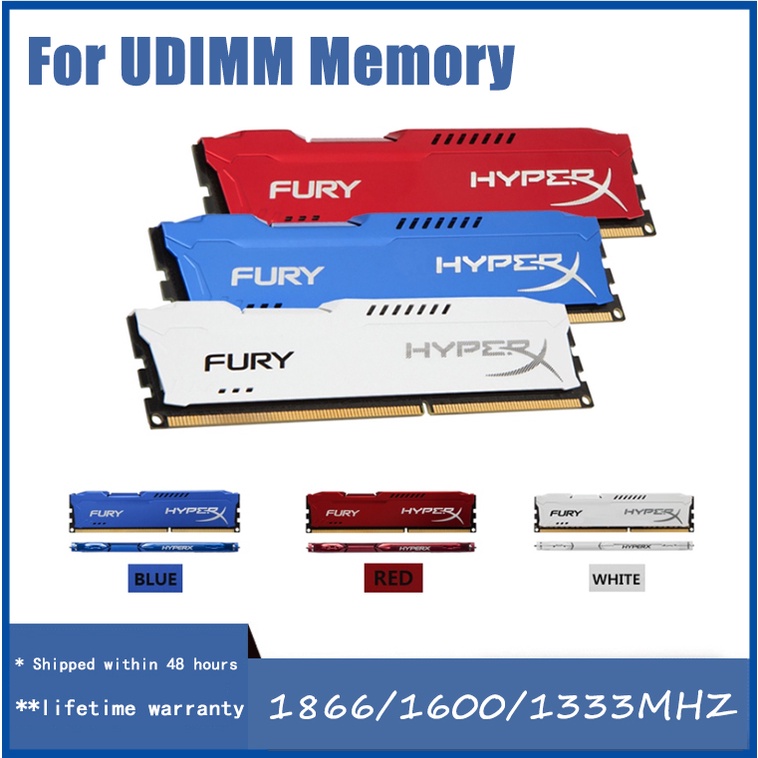 Kingston 8GB DDR3 / 3L 1600MHz 1866Mhz PC3-12800 / 14900 Kingston HyperX Desktop Memory 240Pin 1,35V 1,5V DDR1 DDR2 DDR3 Memória Desktop PC Ram Resfriador de calor