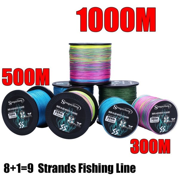 Linha de pesca Sougayilang 300M 500M Strong 9 Strands 0.14mm-0.45mm 3 Color  Max Grag 7.6kg-345.8kg Fishing Gear Fishing Tackle Outdoors Sea River  Fishing For Bass Fishing Lover | Shopee Brasil