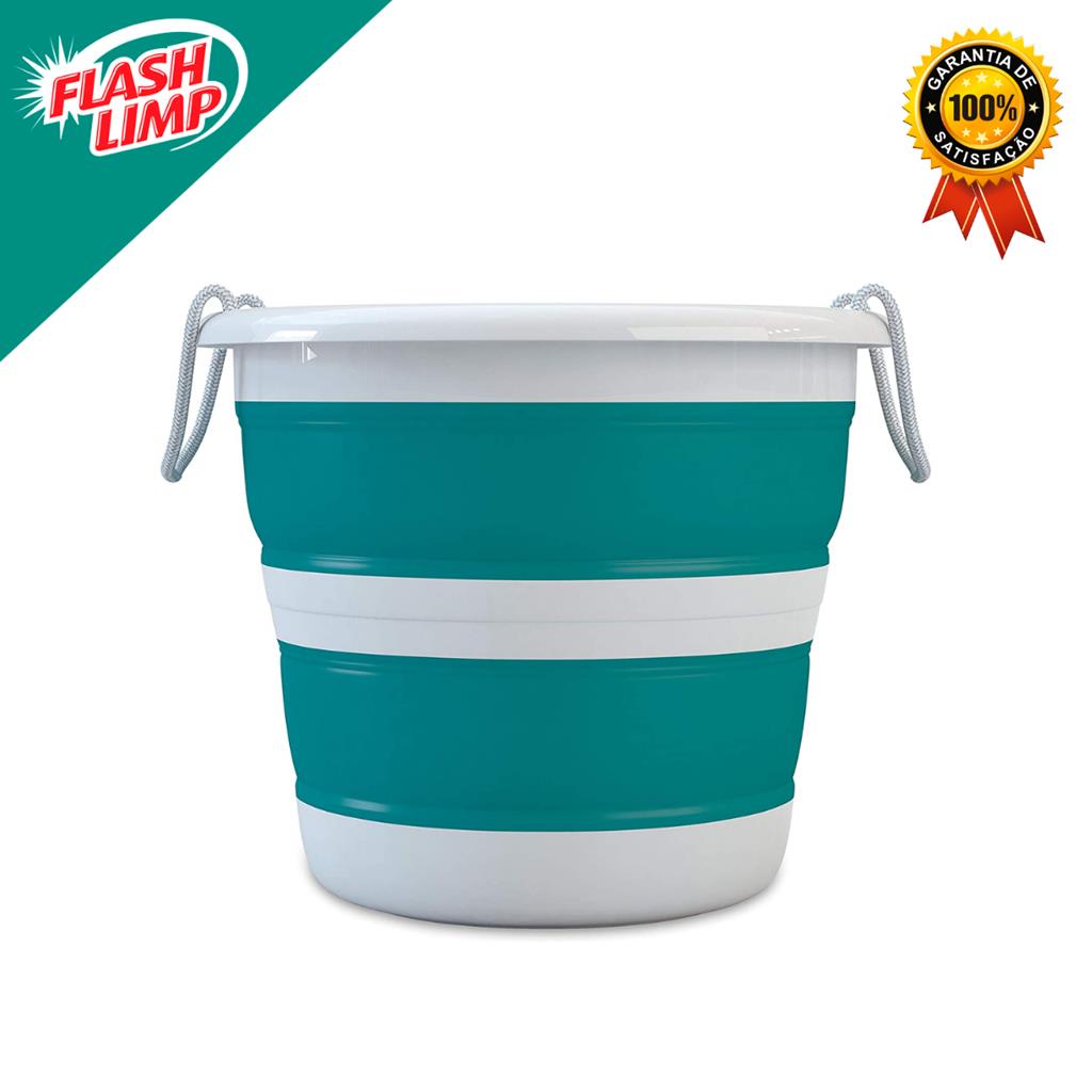 Cesto De Roupa Retrátil 30 Litros Com Alça Flash Limp - Home & Living