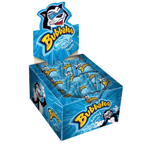 Chiclete Bubbaloo com Recheio Hortelã Menta 300g  C/ 60 Unidades 7895800440797