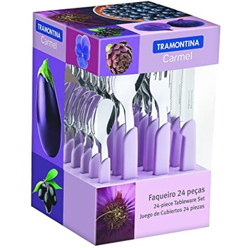 Faqueiro Tramontina Carmel 24 Peças Jogo de Talher Purpura Claro Original