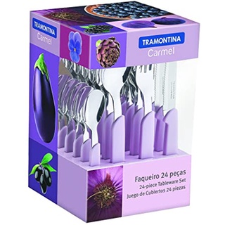 Faqueiro Tramontina Carmel 24 Peças Jogo de Talher Purpura Claro Original