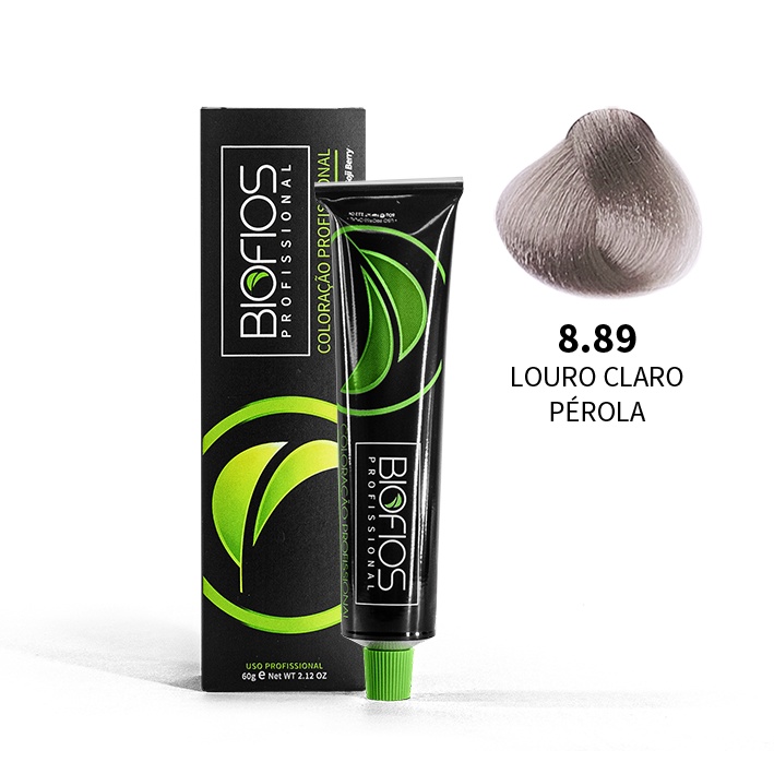 Coloração 8.89 - Tintura Louro Claro Pérola Biofios Profissional em Oferta na Shopee