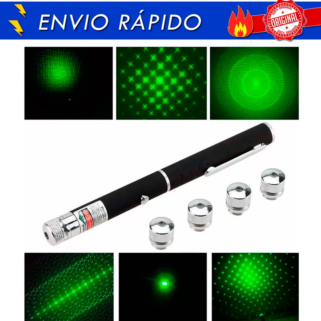 Caneta Laser Pointer Verde 5000mw Preto Lt-404
