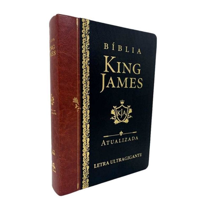 Biblia King James Atualizada Letra Ultragigante Luxo Preta | Shopee Brasil