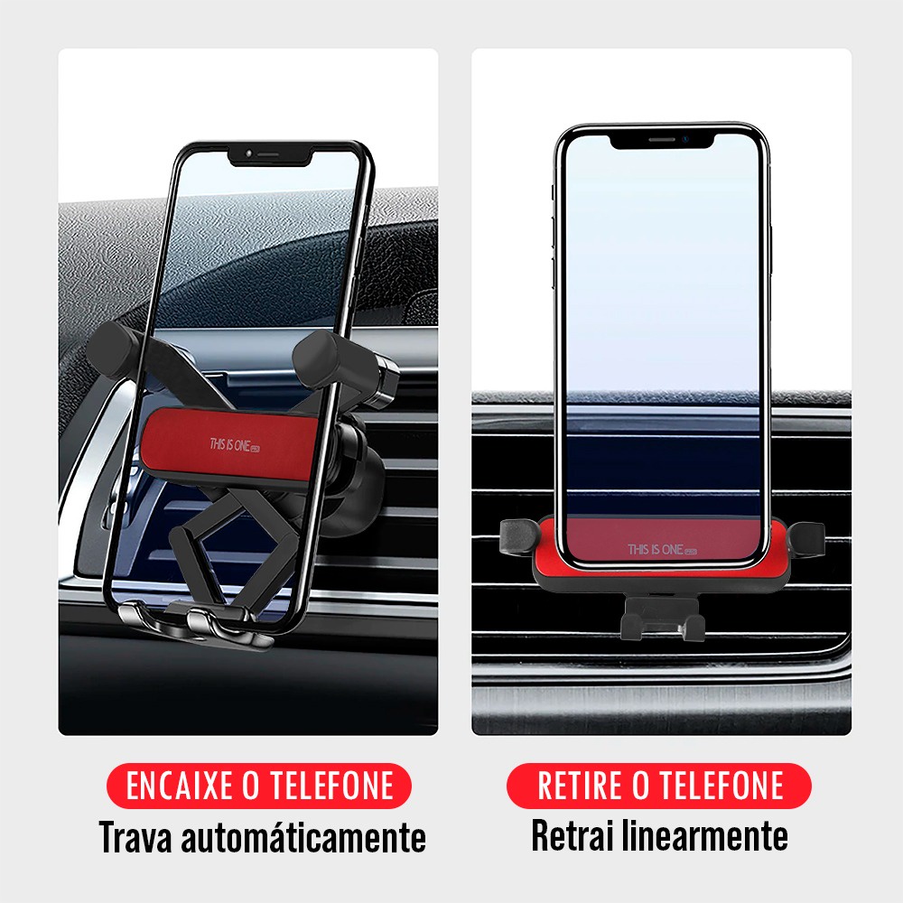 Suporte veicular automotivo p/saída ar condicionado USO smartphone GRAVIDADE ATÉ 7POLEGADA em Oferta na Shopee