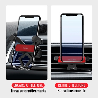Suporte veicular automotivo p/saída ar condicionado USO smartphone GRAVIDADE ATÉ 7POLEGADA em Oferta na Shopee