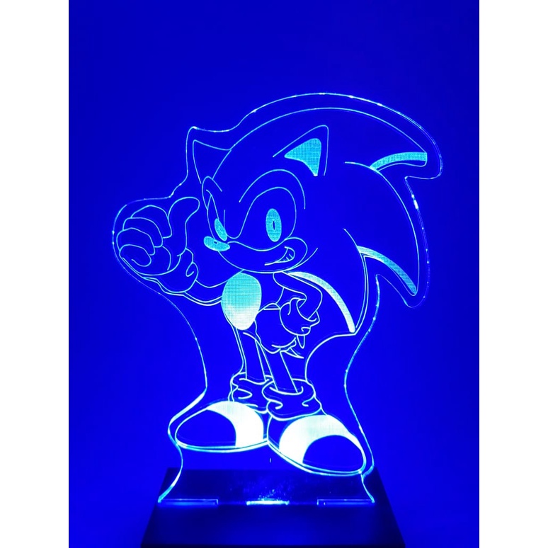 Luminária Abajur led Sonic personalizada 16 cores RGB com controle remoto