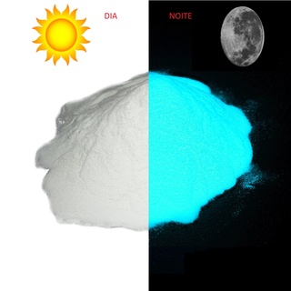 Pigmento Pó fosforescente azul turquesa Para Resinas Super Brilhante Luminoso Que Brilha No Escuro Glow