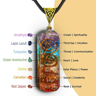 Chakra Do Partido Da Forma Das Mulheres Dos Homens Vintage Pingente De Cristal Jóias Espíritou Presente-Energia Positivo , Meditação Colar