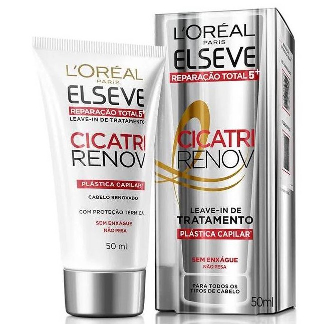 Leavein com Protetor Térmico Reparação Total 5 Cicatri Renov Elseve ...