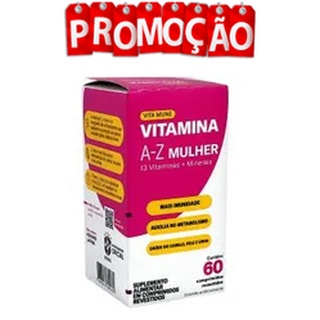 Vita Mune A-Z Mulher c/60 Comprimidos - Suplemento Alimentar com 13 Vitaminas + Minerais