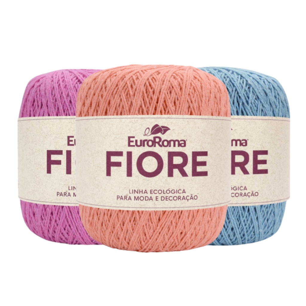 Linha Fiore da Euroroma  n°2 - 500m - Crochê/Tricô/Amigurumi