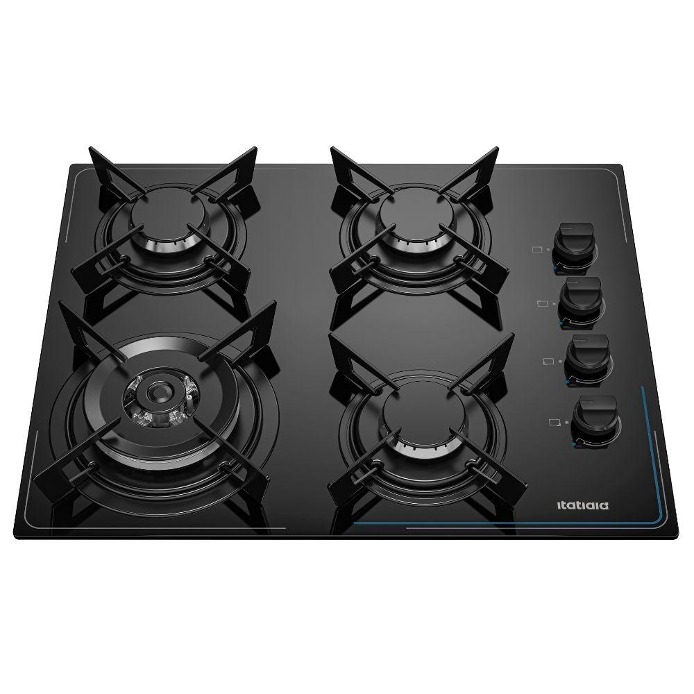 Cooktop Itatiaia Midi Pop Art 4 Bocas Tripla Chama Preto Bivolt