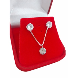 Conjunto Brinco e Colar Prata 925 Legitima Ponto de Luz Redondo 6mm Veneziana Feminino Presente em Oferta na Shopee