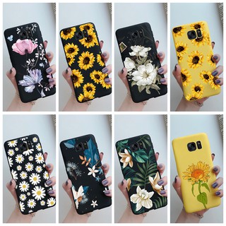 Capa Flexível De Celular Com Estampa De Flor De Geléia Para Samsung Galaxy S6 / S6 Edge / S7 / S7 Edge