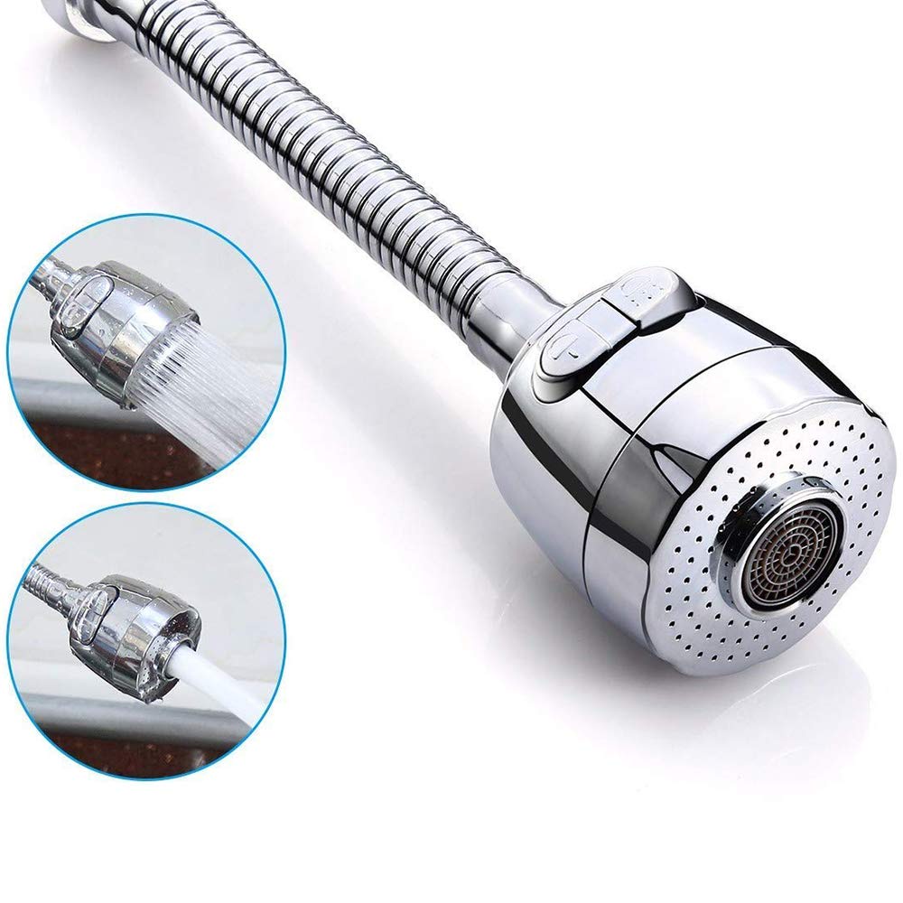 Extensor De Torneira Para Cozinha 360º C/2 Tipos de Duchas Anti-respingo Inox