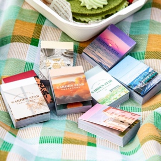 Journamm 50 Pcs Cenário Estética Estilo Pegajoso Deco Papelaria Livro Decorativo Scrapbooking Fundo Adesivos Notas Pegajosos em Oferta na Shopee