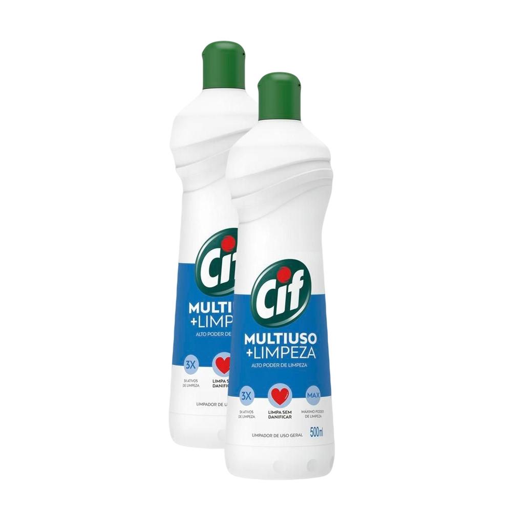 Kit 2 Limpadores Multiuso Cif + Limpeza 500 ml em Oferta na Shopee