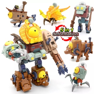 Genuine Plants vs . Zombies Brinquedos 2 Deformação Robô Conjunto Fit King Kong Zumbi Modelo Menino