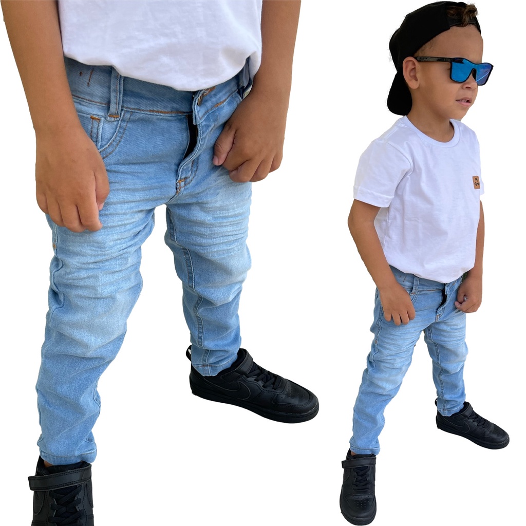 Nathaniel Ward Darling To increase Calça Jeans Infantil Masculina Skinny | Shopee Brasil
