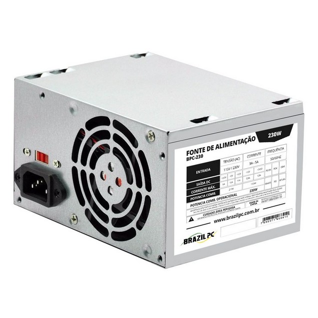 Fonte ATX 230w Real Brazil PC Bpc-230v1.2 - 110/220V 24p - Desktop