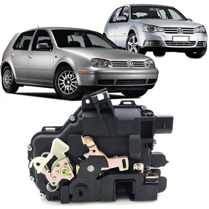 Fechadura Automotiva Elétrica Porta Dianteira Esquerda Golf Bora Passat - 1999 a 2013