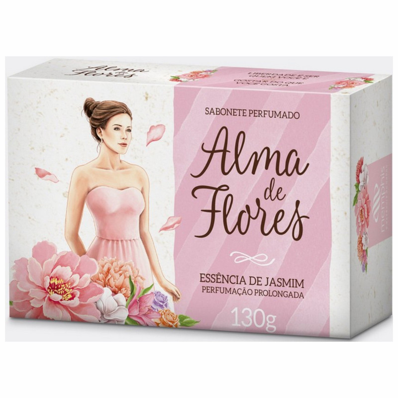 Sabonete Perfumado Alma De Flores Em Barra Jasmim 130g
