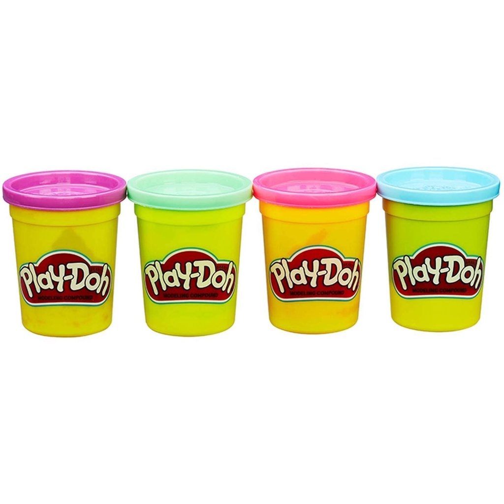 Play-doh 4 Potes De Massinha Sortidos Hasbro B5517 Original