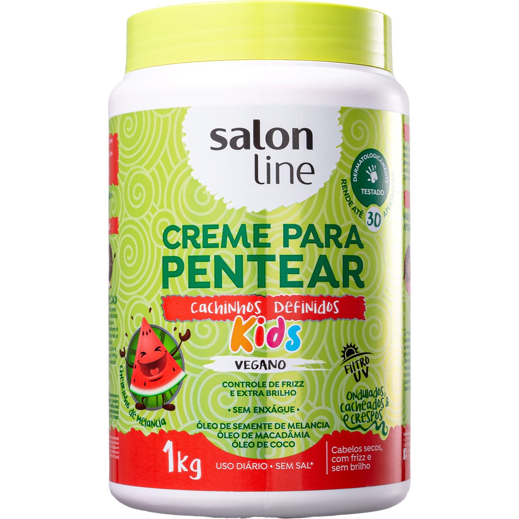 Creme De Pentear Kids Cachinhos Definidos Infantil Vegano Salon Line 1kg Shopee Brasil