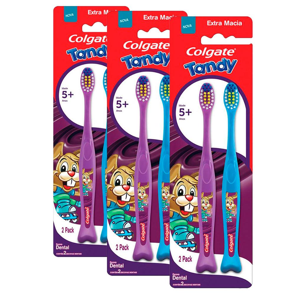 Kit 3 Escova Dental Colgate Tandy 2 Unidades em Oferta na Shopee