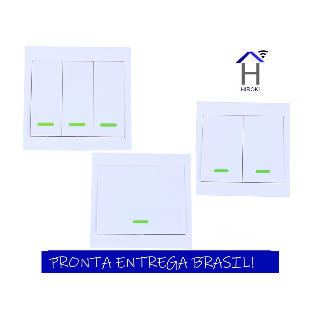 Interruptor Sem Fio Rf 1 2 3 Teclas Para Rele Módulo Sonoff Rf 433mhz