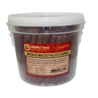 Bifinho Macio Palito - Kidelici Osso - Sabor Carne - 1,5 Kg