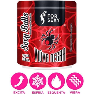 Bolinha Explosiva Vibra Esquenta e Esfria Sexy Balls Viúva Negra