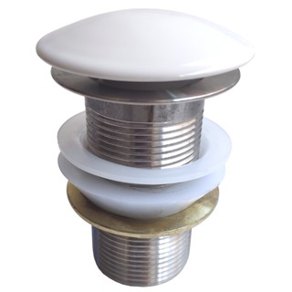 Válvula Click Branca 1 1/4 Cerâmica Inox Banheiro Ralo Pia Cuba Lavabo lavatório em Oferta na Shopee