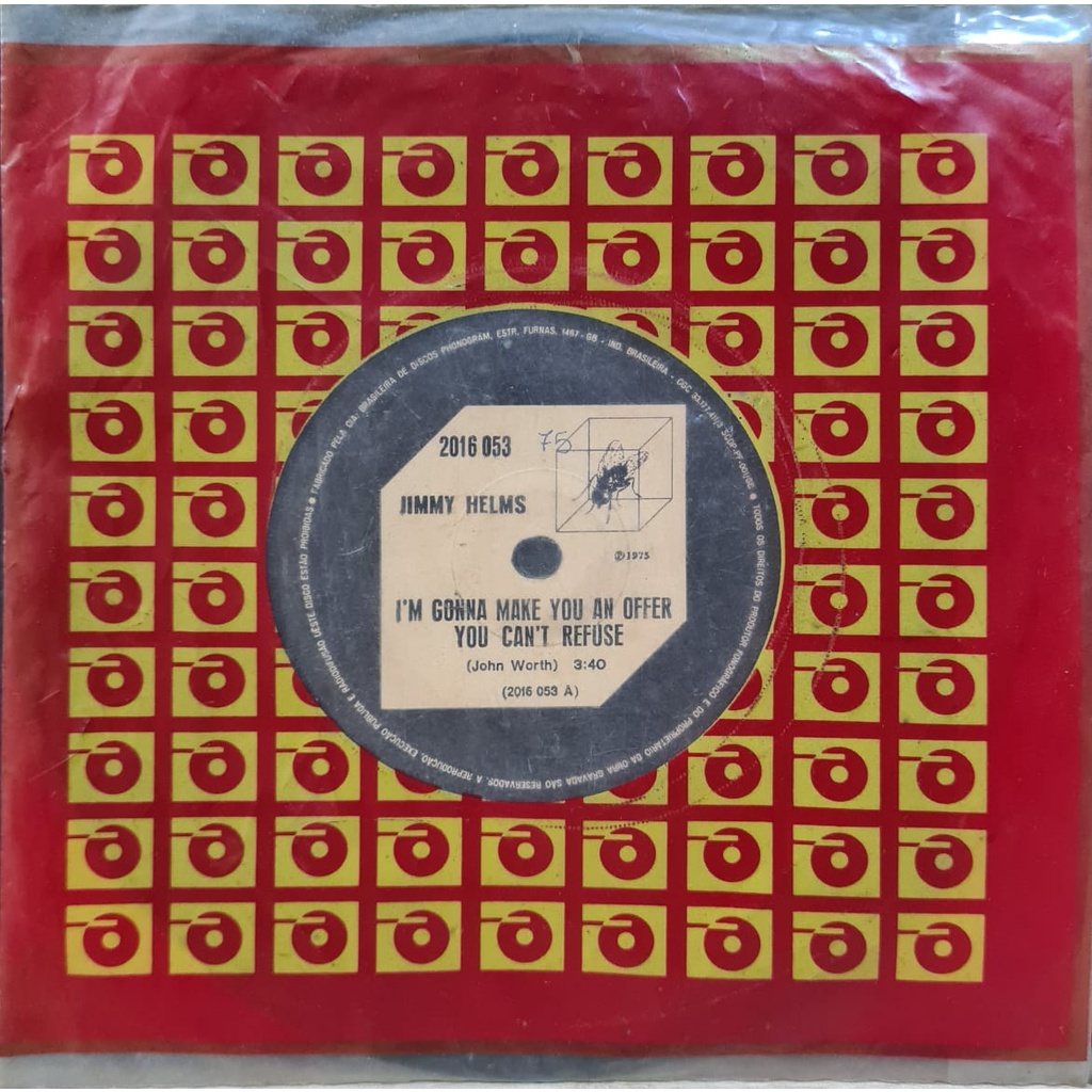 LP Disco Vinil Compacto - Jimmy Helms - I'm Gonna Make You An Offer You Cant' Refuse - Words Music