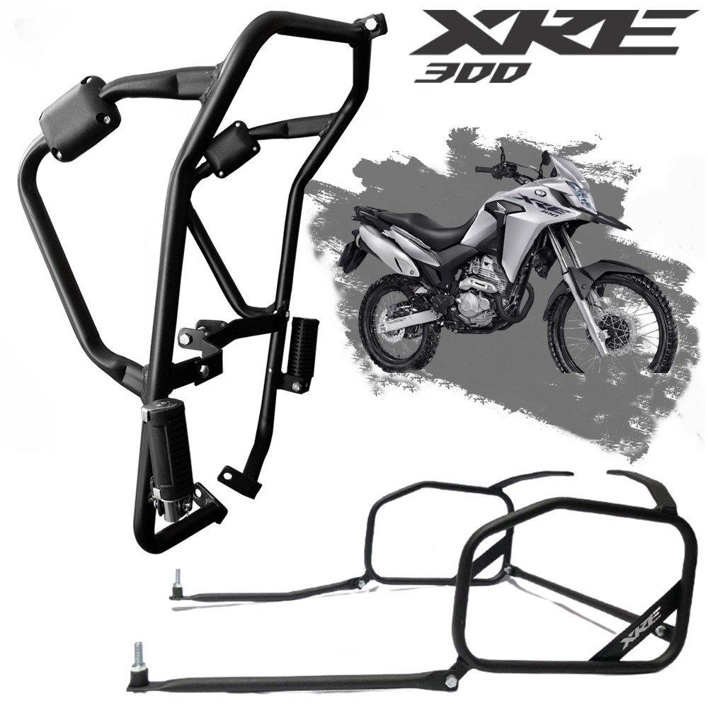 Protetor De Carenagem Xre 300 Protetor Traseiro Alforge em Oferta na Shopee