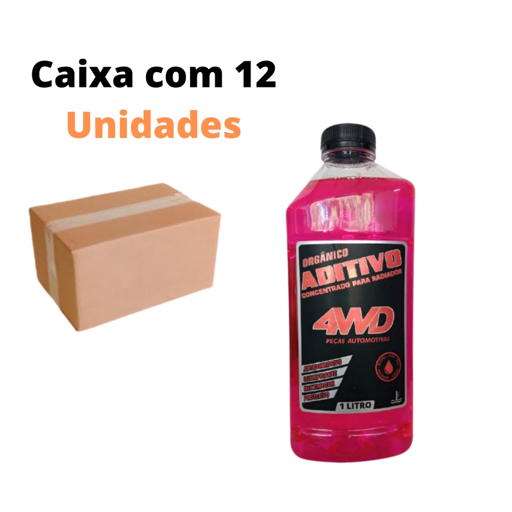 kit 12 Aditivo Rosa Radiador Orgânico Concentrado Liquido de Arrefecimento Anticorrosivo em Oferta na Shopee
