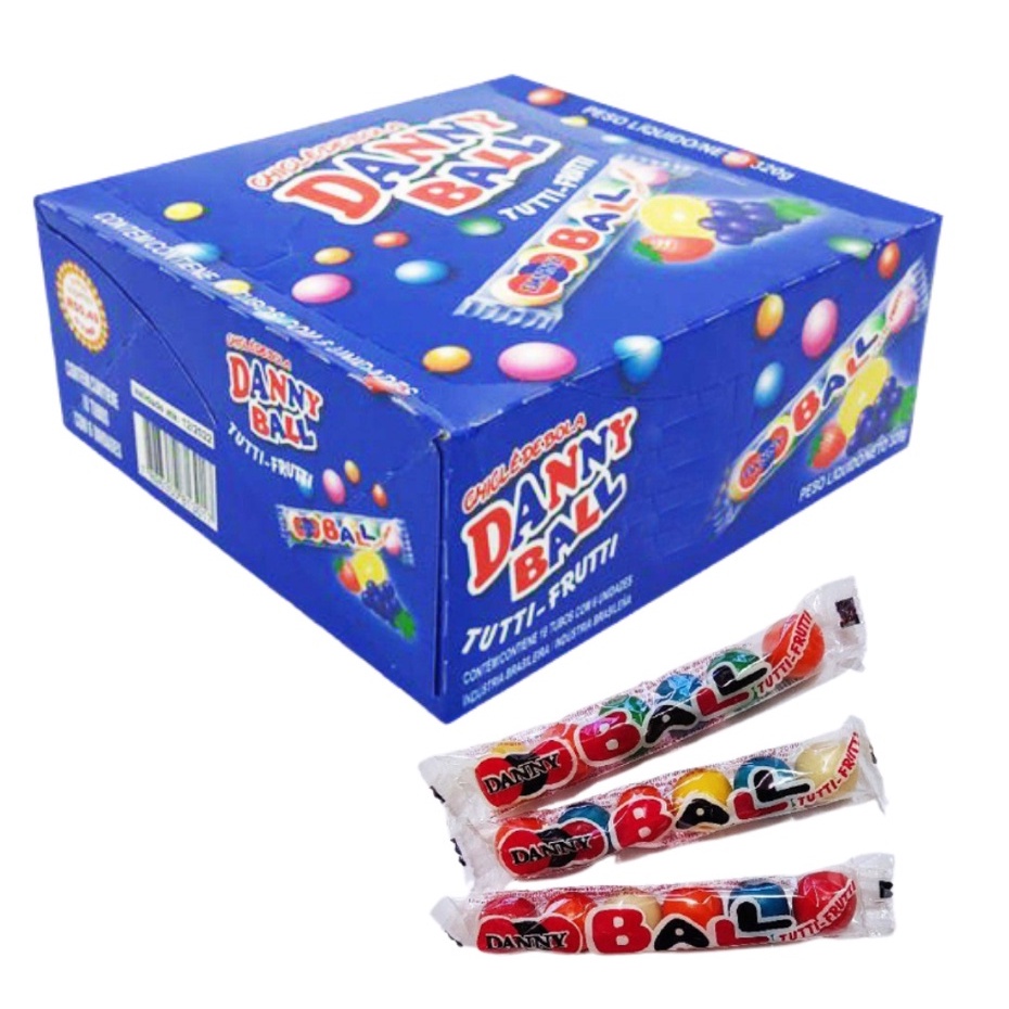 Chiclete Danny Ball Tutti Frutti  Com 18 unidades - Danny em Oferta na Shopee