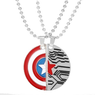 Lendas Da Marvel The Avenger Capitão América Escudo Colar Para As Mulheres Casal Amante Pingente Anime Cosplay Colares De Jóias