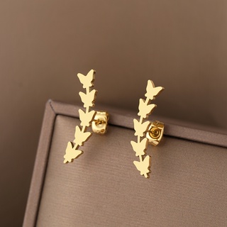 Brincos De Aço Inoxidável Delicados Acessório De Borboleta Charmosa Tendência Fina Fashion Cravo Para Mulheres Joias Presentes De Casamento