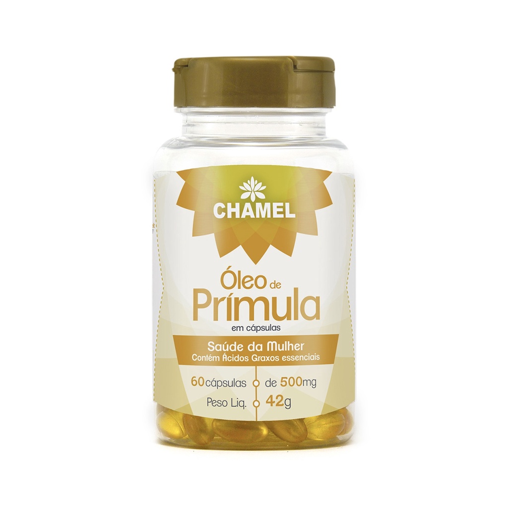 Óleo de Prímula 500mg 60 Cápsulas - Chamel em Oferta na Shopee