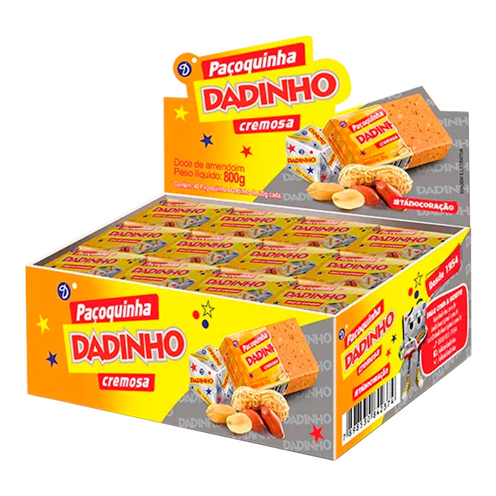 Dadinho Paçoquinha Quadrada 800g - Dizioli em Oferta na Shopee