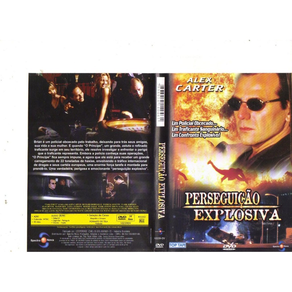 Dvd Perseguição Explosiva Alex Carter, Original Legendado