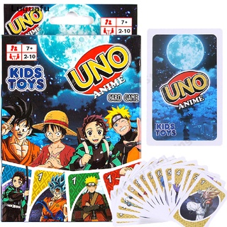 Luguafu UNO Anime Desenho Animado Naruto Dragon Ball Puzzle Cartas