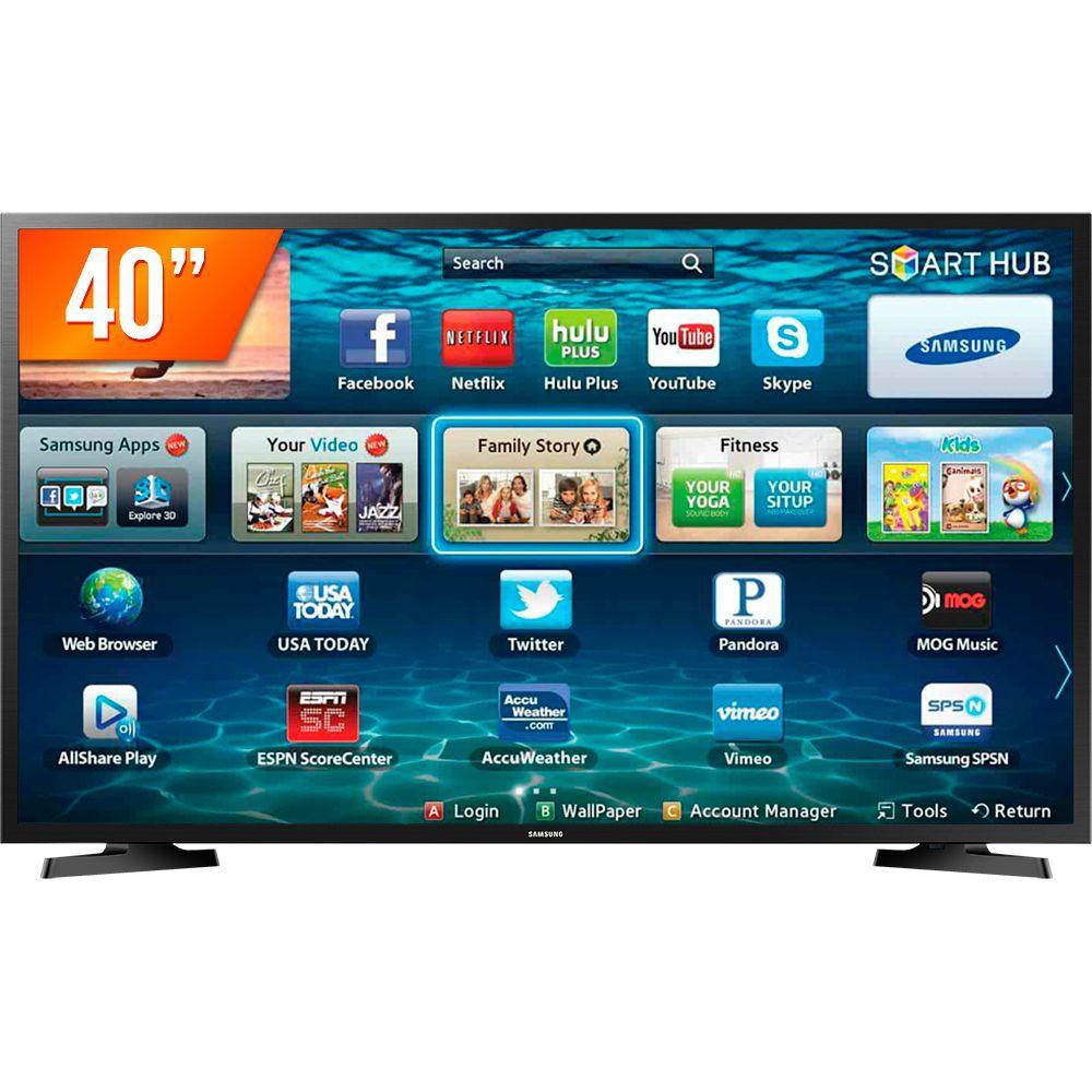 Smart TV LED 40” Full HD Samsung LH40 | Shopee Brasil