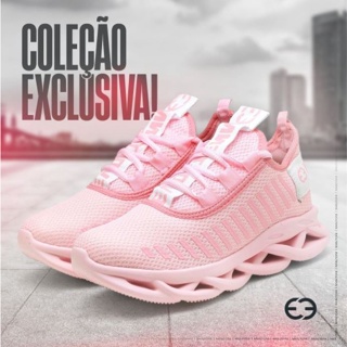 Tênis Para Caminhada Feminino Academia Trança Confortável Leve Novidade em Oferta na Shopee